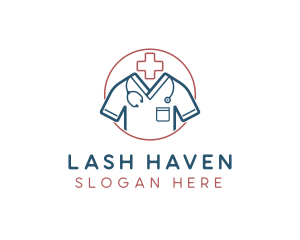 Medical Doctor Scrubs logo design