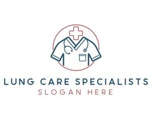 Medical Doctor Scrubs logo design