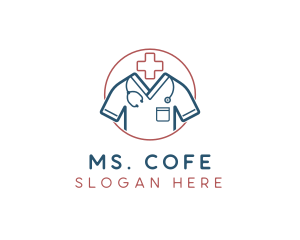 Medical Doctor Scrubs logo design