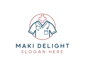 Medical Doctor Scrubs logo design