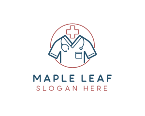 Medical Doctor Scrubs logo design