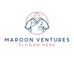 Medical Doctor Scrubs logo design