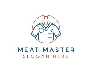 Medical Doctor Scrubs logo design