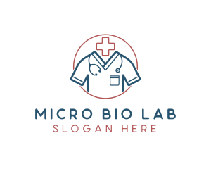 Medical Doctor Scrubs logo design