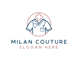 Medical Doctor Scrubs logo design