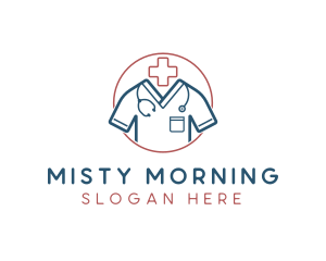 Medical Doctor Scrubs logo design