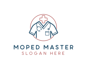 Medical Doctor Scrubs logo design