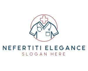 Medical Doctor Scrubs logo design