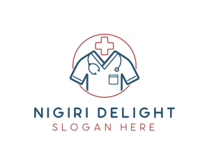 Medical Doctor Scrubs logo design