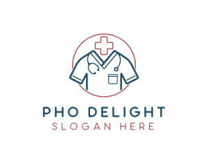 Medical Doctor Scrubs logo design