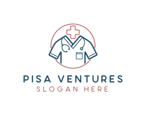 Medical Doctor Scrubs logo design