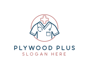 Medical Doctor Scrubs logo design