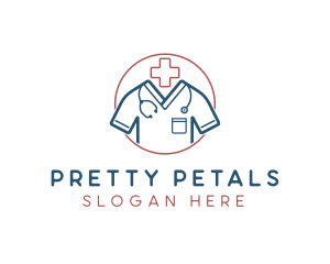 Medical Doctor Scrubs logo design