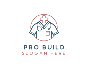 Medical Doctor Scrubs logo design