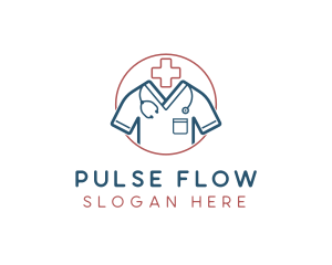 Medical Doctor Scrubs logo design