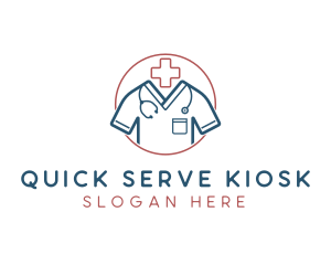 Medical Doctor Scrubs logo design