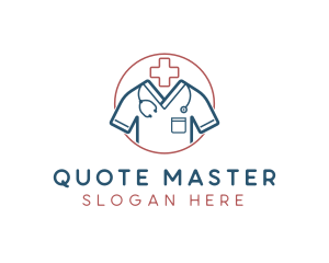 Medical Doctor Scrubs logo design