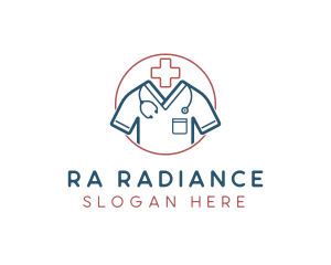 Medical Doctor Scrubs logo design