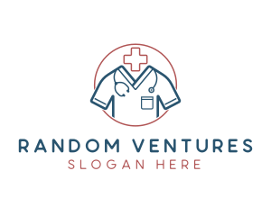 Medical Doctor Scrubs logo design