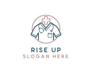 Medical Doctor Scrubs logo design