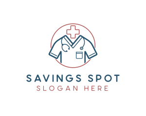 Medical Doctor Scrubs logo design