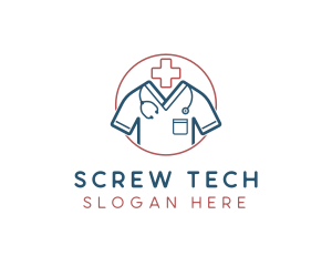 Medical Doctor Scrubs logo design