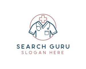 Medical Doctor Scrubs logo design