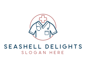 Medical Doctor Scrubs logo design