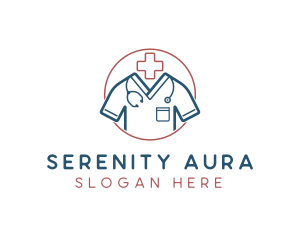 Medical Doctor Scrubs logo design