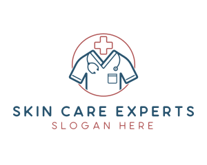 Medical Doctor Scrubs logo design