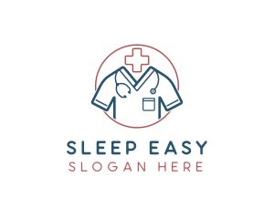 Medical Doctor Scrubs logo design