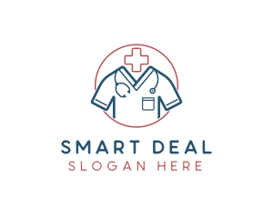 Medical Doctor Scrubs logo design