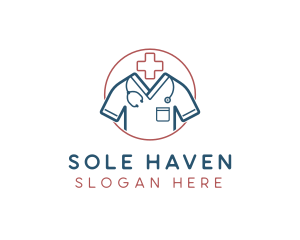 Medical Doctor Scrubs logo design