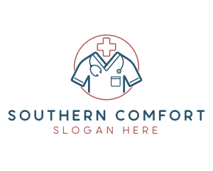 Medical Doctor Scrubs logo design