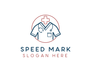 Medical Doctor Scrubs logo design