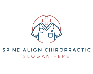 Medical Doctor Scrubs logo design