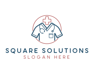 Medical Doctor Scrubs logo design