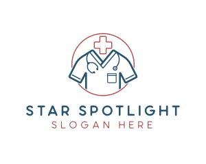 Medical Doctor Scrubs logo design