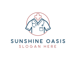 Medical Doctor Scrubs logo design