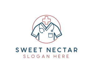 Medical Doctor Scrubs logo design