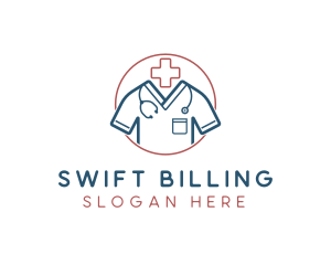 Medical Doctor Scrubs logo design