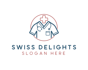 Medical Doctor Scrubs logo design