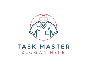 Medical Doctor Scrubs logo design