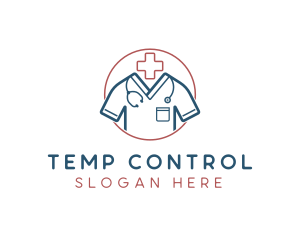 Medical Doctor Scrubs logo design