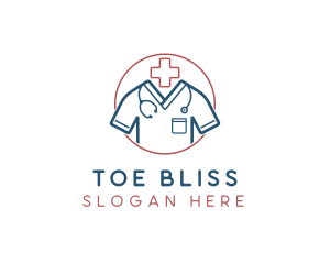 Medical Doctor Scrubs logo design