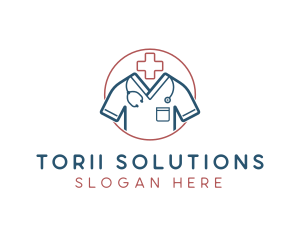 Medical Doctor Scrubs logo design