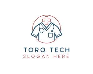 Medical Doctor Scrubs logo design