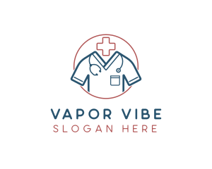 Medical Doctor Scrubs logo design