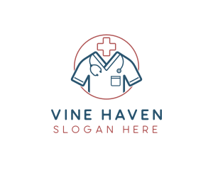 Medical Doctor Scrubs logo design