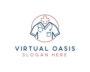 Medical Doctor Scrubs logo design